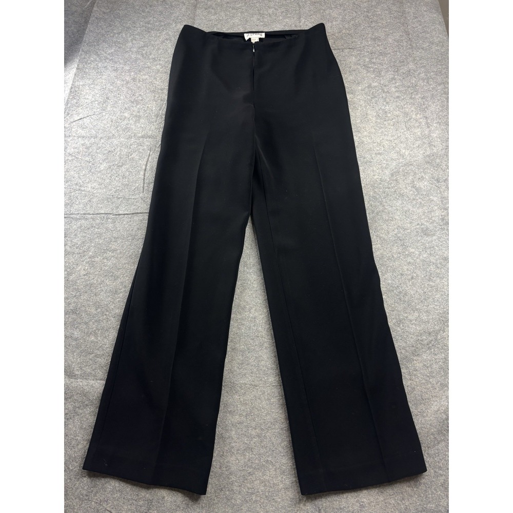 Joseph Ribkoff Women's‎ 10 Wide Leg Black Front Zip Pants Classy Old Money VTG
